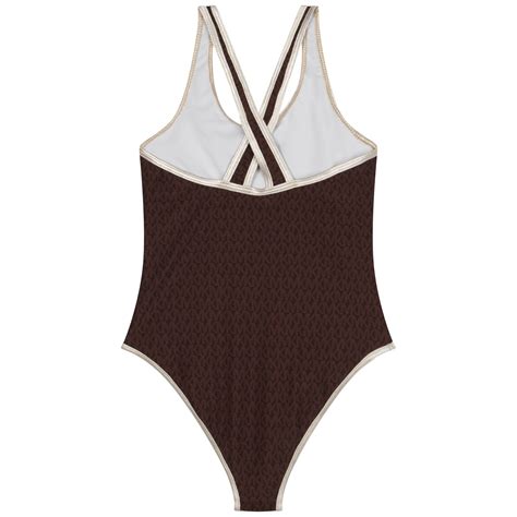 michael kors half bathing suit top|Michael Kors lace up swimsuit.